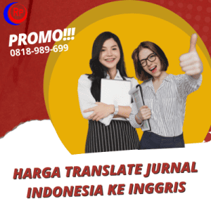 Harga Translate Jurnal Indonesia Ke Inggris