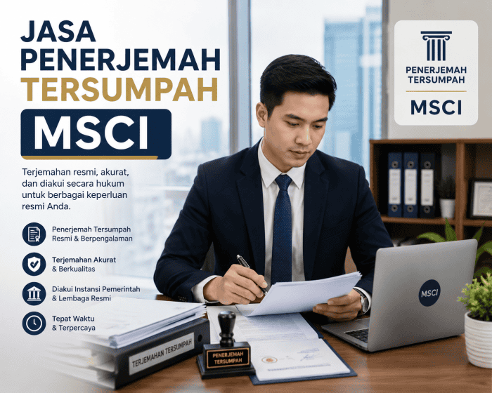 Rekomendasi Jasa Penerjemah Tersumpah MSCI