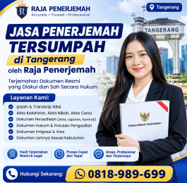 Jasa Penerjemah Tersumpah di Tangerang
