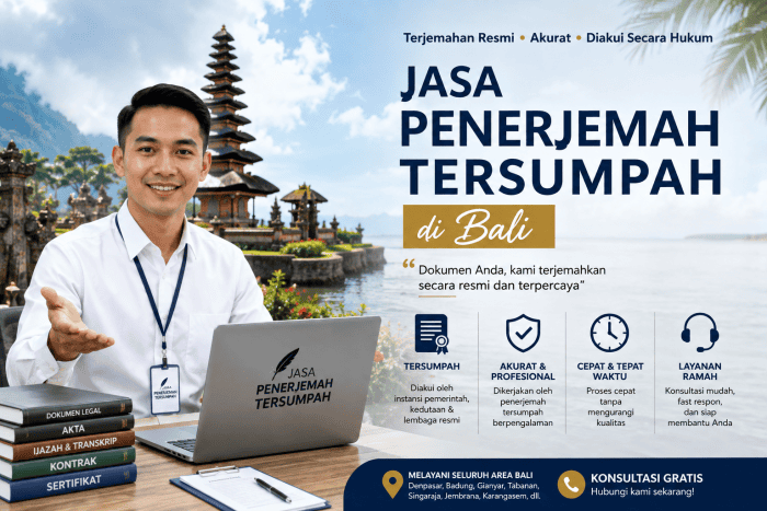 Jasa Penerjemah Tersumpah di Bali